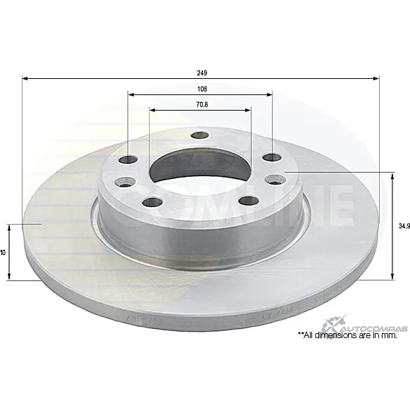 Тормозной диск COMLINE 2915213 B AJ3D ADC2728 изображение 0