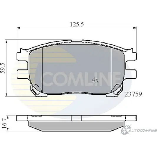 Тормозные колодки дисковые, комплект COMLINE 2917004 23 759 DEHS5X CBP01139 изображение 0