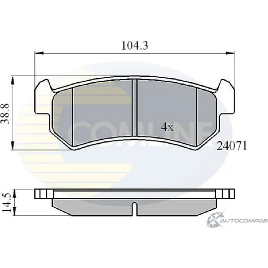 Тормозные колодки дисковые, комплект COMLINE 2917029 GFCDC 2407 1 CBP01191 изображение 0