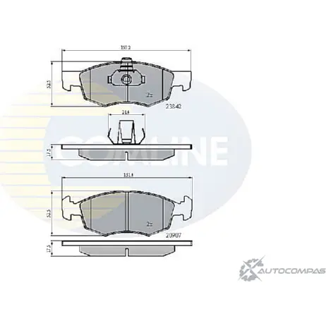 Тормозные колодки дисковые, комплект COMLINE 20907, 23842 M038E CBP01221 2917039