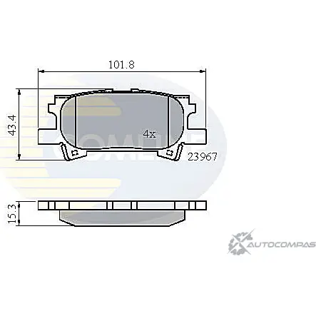 Тормозные колодки дисковые, комплект COMLINE 2917049 CBP01279 23 967 UJYSS