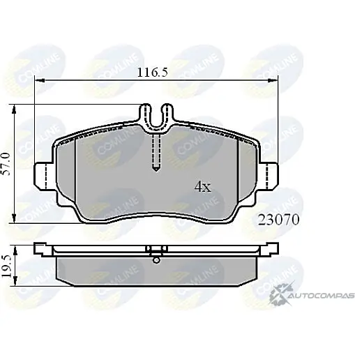 Тормозные колодки дисковые, комплект COMLINE 2917063 CBP01318 AC5RLN2 23 070