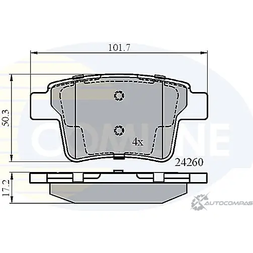 Тормозные колодки дисковые, комплект COMLINE YI3K1U CBP01557 2426 0 2917098