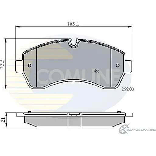 Тормозные колодки дисковые, комплект COMLINE 2920 0 CBP01569 2917101 JJK1IKG