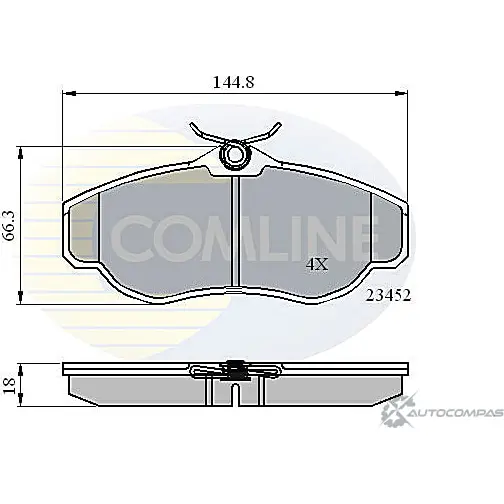 Тормозные колодки дисковые, комплект COMLINE CBP0162 234 52 2917126 5TS6X