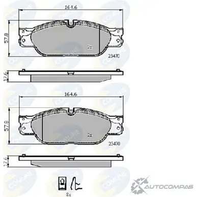 Тормозные колодки дисковые, комплект COMLINE CTT150 2917142 CBP01704 23 470
