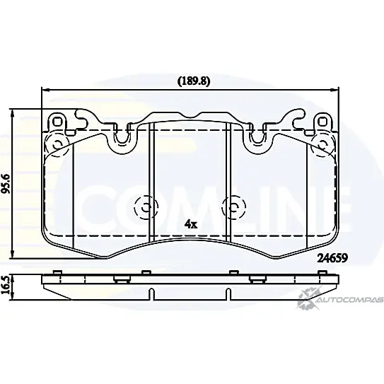 Тормозные колодки дисковые, комплект COMLINE 2917245 2 4659 CBP02211 RI6GJHX