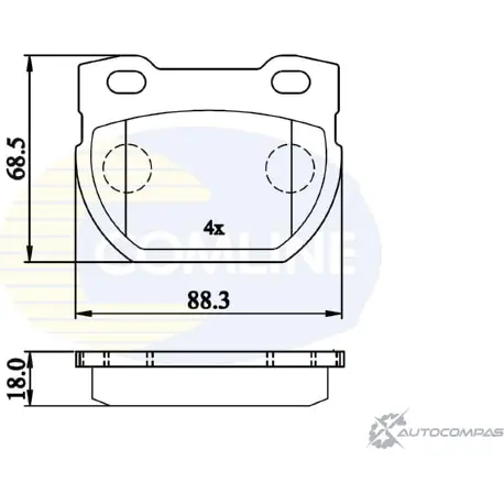 Тормозные колодки дисковые, комплект COMLINE ARAC4 2917247 CBP02215 23 471