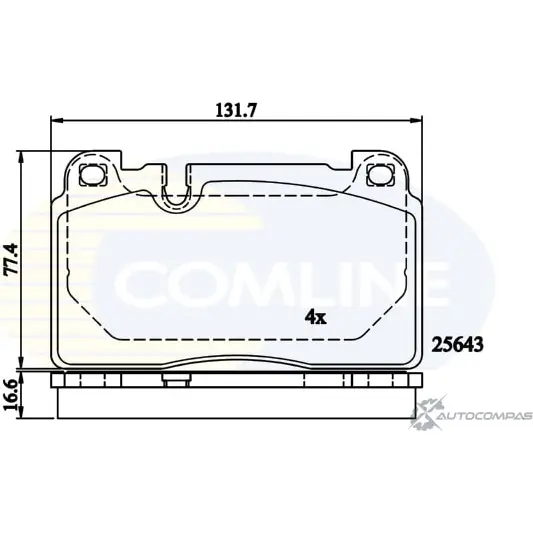 Тормозные колодки дисковые, комплект COMLINE CBP02302 4HGL50 2917271 2 5643 изображение 0