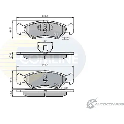 Тормозные колодки дисковые, комплект COMLINE 2917365 CBP0502 NNM4N 21202, 21203