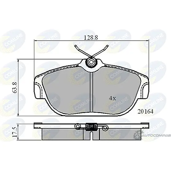 Тормозные колодки дисковые, комплект COMLINE C0SISJL 2016 4 2917382 CBP0590 изображение 0