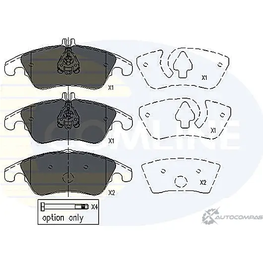 Тормозные колодки дисковые, комплект COMLINE 1ZTVC5 2917399 CBP06037 243 10