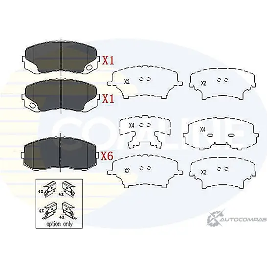 Тормозные колодки дисковые, комплект COMLINE Q2EUYS1 2917411 292 49 CBP06079