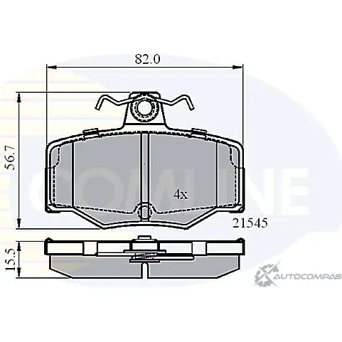 Тормозные колодки дисковые, комплект COMLINE ACU3H CBP0878 2154 5 2917482 изображение 0