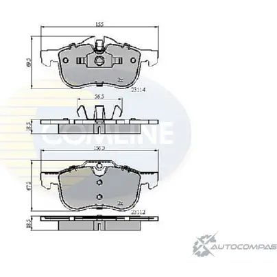 Тормозные колодки дисковые, комплект COMLINE 23112, 23114 CBP0898 2917491 RVHXLJE