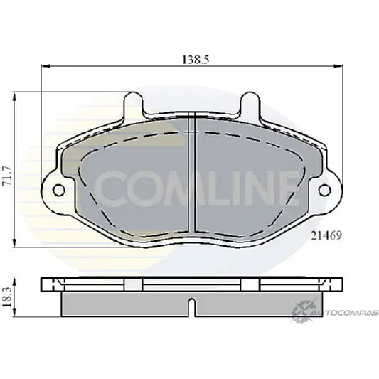 Тормозные колодки дисковые, комплект COMLINE 4CISLEZ CBP0924 2917499 21 469