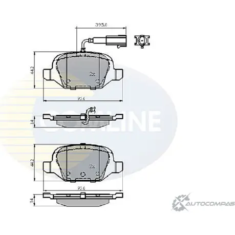 Тормозные колодки дисковые, комплект COMLINE 4P2JZ5 CBP11026 23601, 25347 2917517