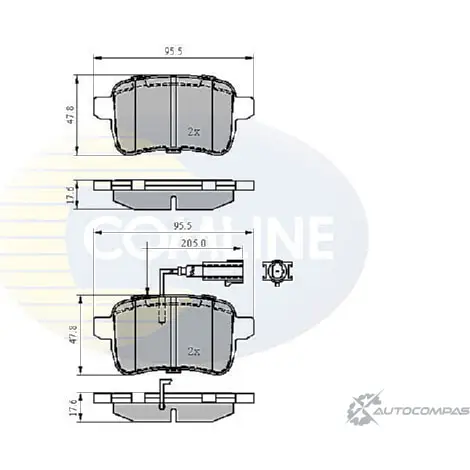 Тормозные колодки дисковые, комплект COMLINE CBP12103 2917618 QJAN9 25156, 25157