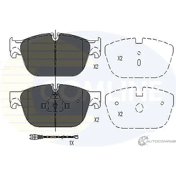 Тормозные колодки дисковые, комплект COMLINE 2506 9 CBP26004 2917735 HPU8D2T