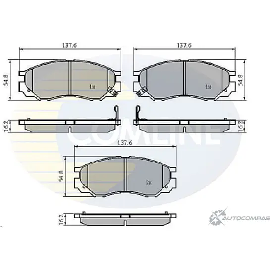 Тормозные колодки дисковые, комплект COMLINE 2917980 CBP3269 2 3290 8TRYO3 изображение 0