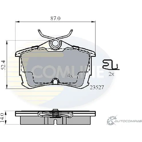 Тормозные колодки дисковые, комплект COMLINE 3H076 2 3527 CBP3803 2918098
