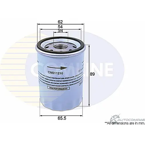 Масляный фильтр COMLINE CNS11216 FB 6I92 2919412