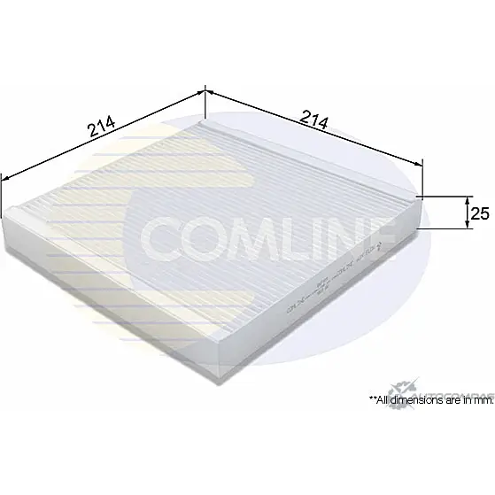 Салонный фильтр COMLINE EKF169 PVNN XI6 2923291 изображение 0