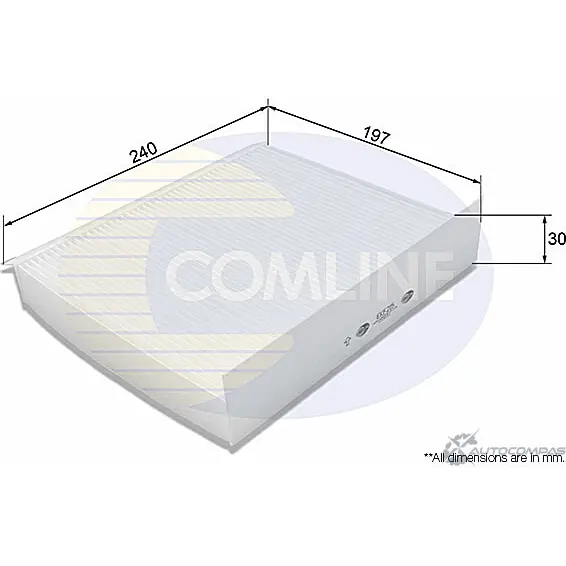 Салонный фильтр COMLINE R41D 0B1 2923360 EKF215