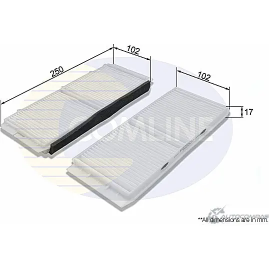 Салонный фильтр COMLINE 2923517 NYP9CI O EKF336-2 изображение 0