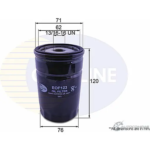 Масляный фильтр COMLINE EOF123 GTN XDV 2923724