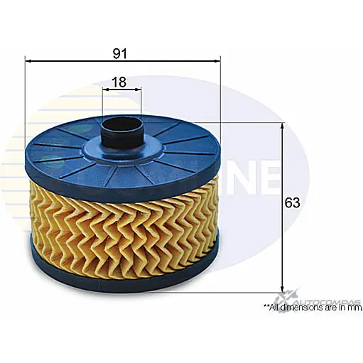 Масляный фильтр COMLINE 2923838 EOF262 G CBNGYB