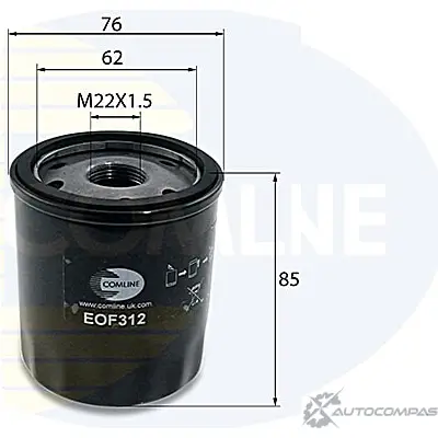 Масляный фильтр COMLINE EOF312 TS IAFU 2923887