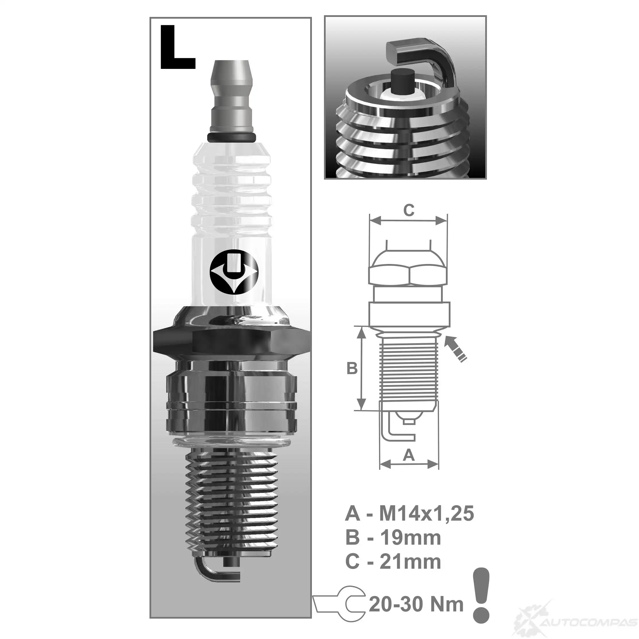 Свеча зажигания BRISK LR14C 1439765187 R 2LTDL