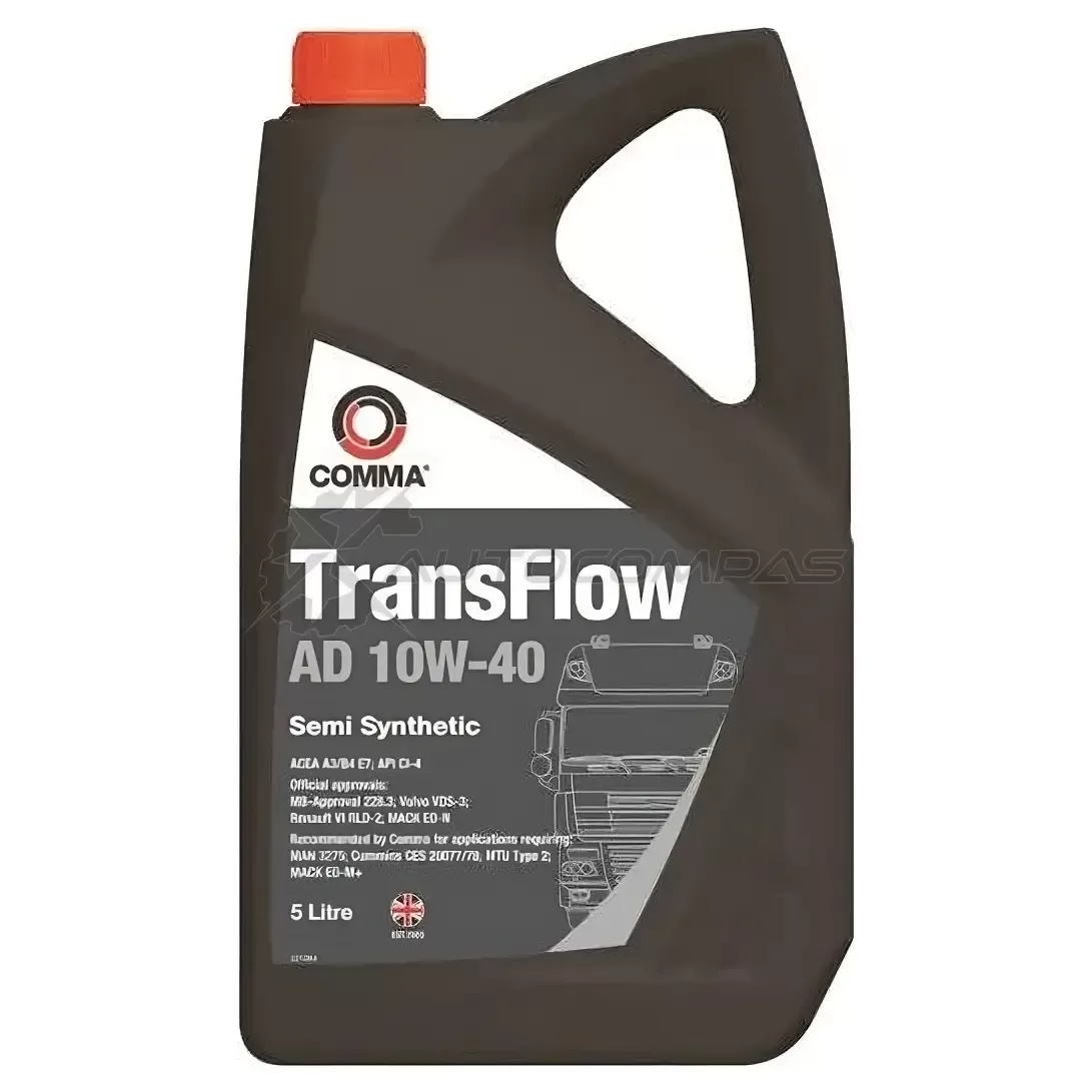 Моторное масло полусинтетическое TRANSFLOW AD 10W-40 - 5 л COMMA TFAD5L TFAD FT0 26 1441005834 изображение 0