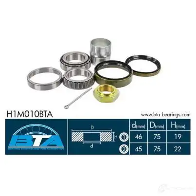 Подшипник ступицы колеса, комплект BTA 3862492 h1m010bta NVI7 AS 5900427489592
