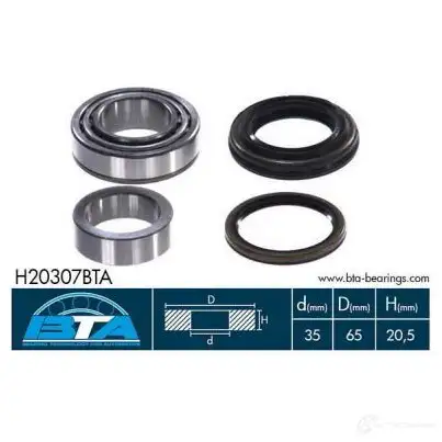 Подшипник ступицы колеса, комплект BTA h20307bta 3862648 LJ BBN39 5900427485556