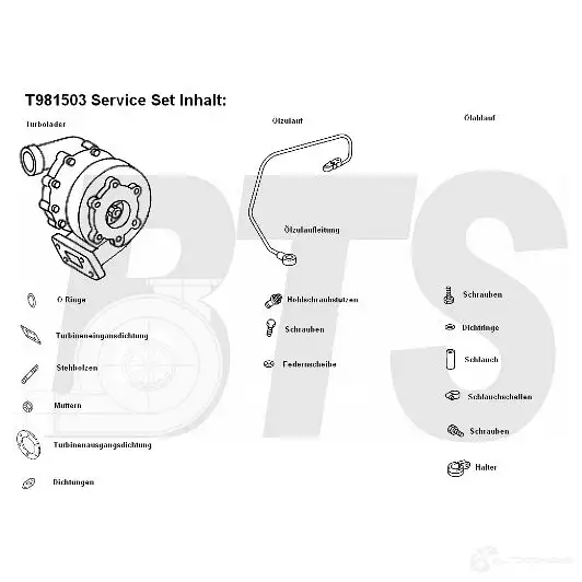 Турбина BTS TURBO 1622646 t981503 4250280985023 XCJ 8K изображение 1