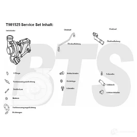 Турбина BTS TURBO t981525 1622676 4250280985245 4AQAT I5 изображение 1