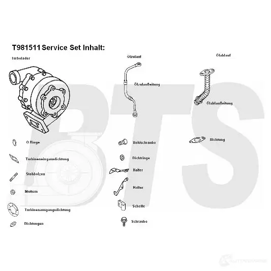 Турбина BTS TURBO 96 5CE7J t981511 1622654 4250280985108 изображение 1