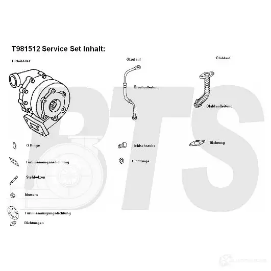 Турбина BTS TURBO 1622655 t981512 WEDLYV S 4250280985115 изображение 1