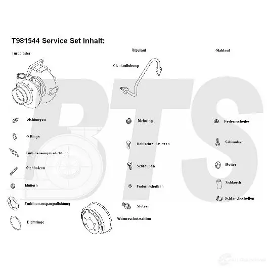 Турбина BTS TURBO 4250280985436 1622695 t981544 3X15 TB изображение 1