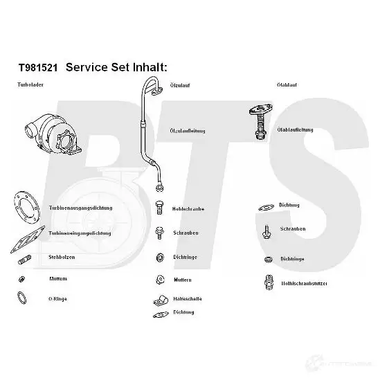 Турбина BTS TURBO V1C 5J t981521 4250280985207 1622668 изображение 0