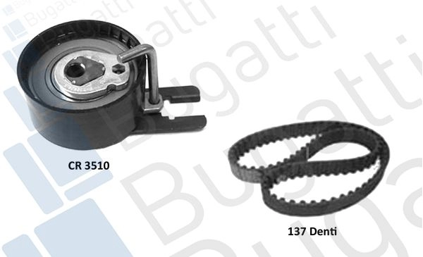 Комплект ремня ГРМ BUGATTI 1440433411 BKCD0735 BPA2K Z изображение 0