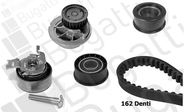 Комплект ремня ГРМ с помпой BUGATTI 98 4WJDW 1440434492 KBU10019B изображение 0
