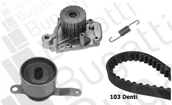 Комплект ремня ГРМ с помпой BUGATTI KBU10035A HVL BBDH 1440434496