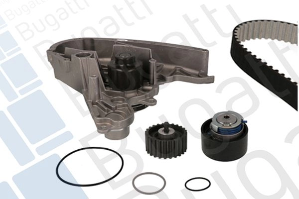 Комплект ремня ГРМ с помпой BUGATTI N7VV9N F 1440434512 KBU10077A изображение 0