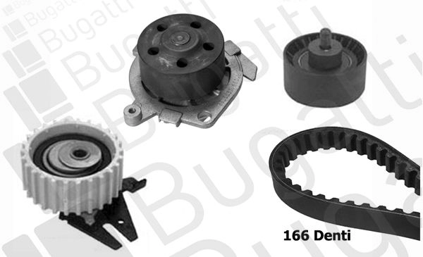 Комплект ремня ГРМ с помпой BUGATTI 5BS J3Q 1440434562 KBU5010A изображение 0