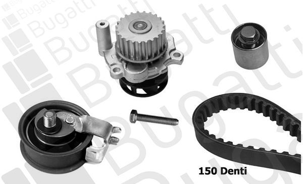 Комплект ремня ГРМ с помпой BUGATTI KBU5113D HC 649 1440434576 изображение 0