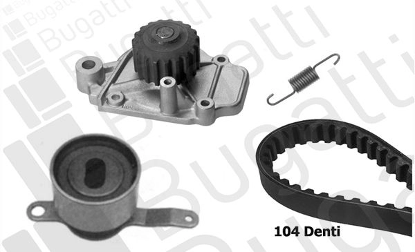 Комплект ремня ГРМ с помпой BUGATTI KBU5201B 9DYU NE 1440434586 изображение 0
