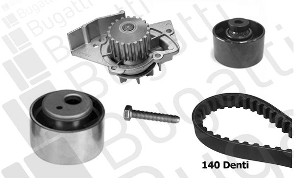Комплект ремня ГРМ с помпой BUGATTI MOD02 U5 KBU5509B 1440434598 изображение 0